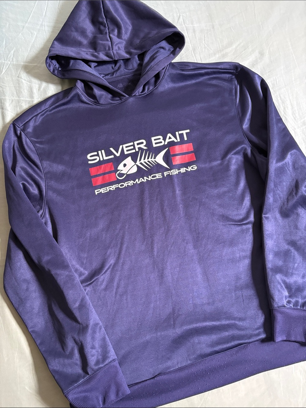 Silver Bait Men's Navy Blue Performance Fishing Hoodie